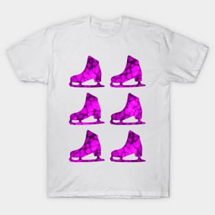 Watercolor Figure Skates (Purple) T-Shirt